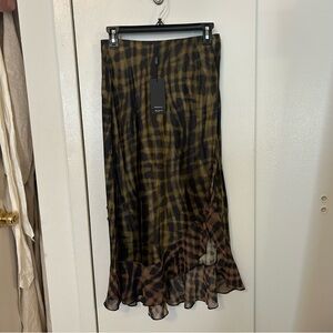 NWT Rails Olive and Black Checkered Skirt